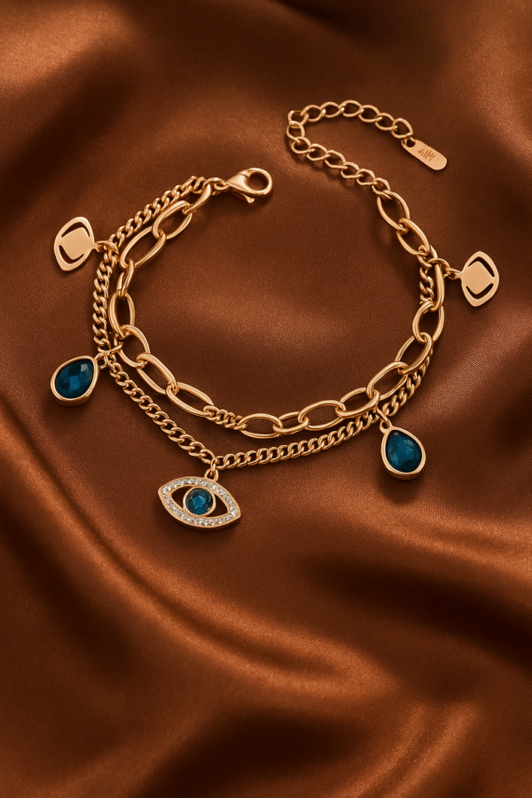 Blue Stone Evil Eye Bracelet