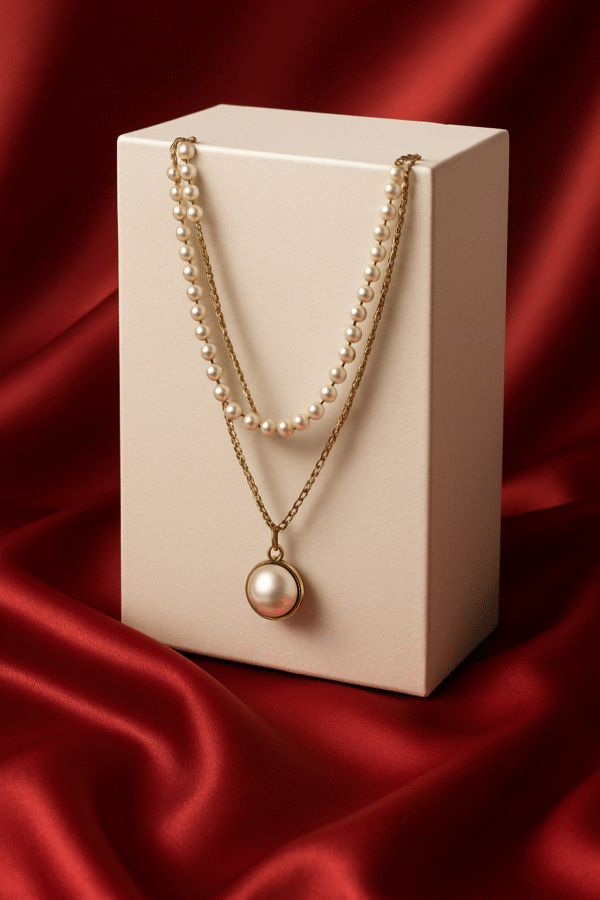 PEARL PLEATED NECKPIECE