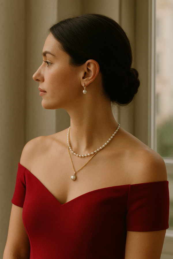 PEARL PLEATED NECKPIECE - Image 3
